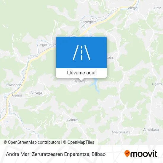 Mapa Andra Mari Zeruratzearen Enparantza