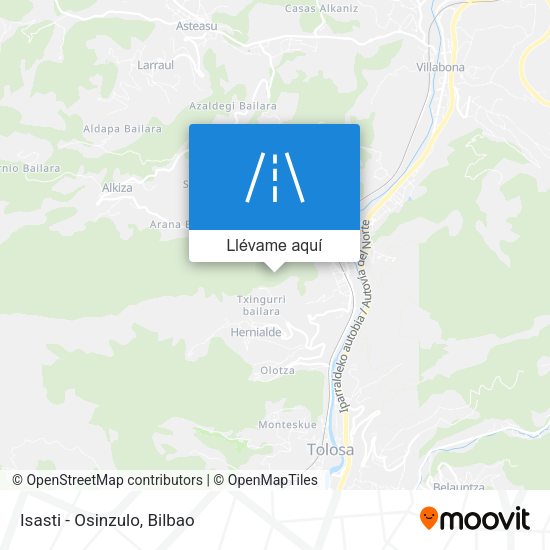 Mapa Isasti - Osinzulo