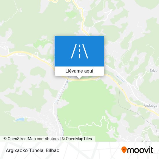 Mapa Argixaoko Tunela