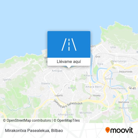 Mapa Mirakontxa Pasealekua