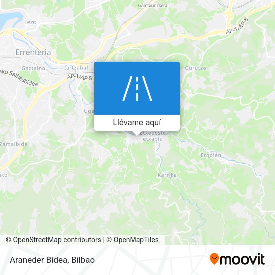 Mapa Araneder Bidea