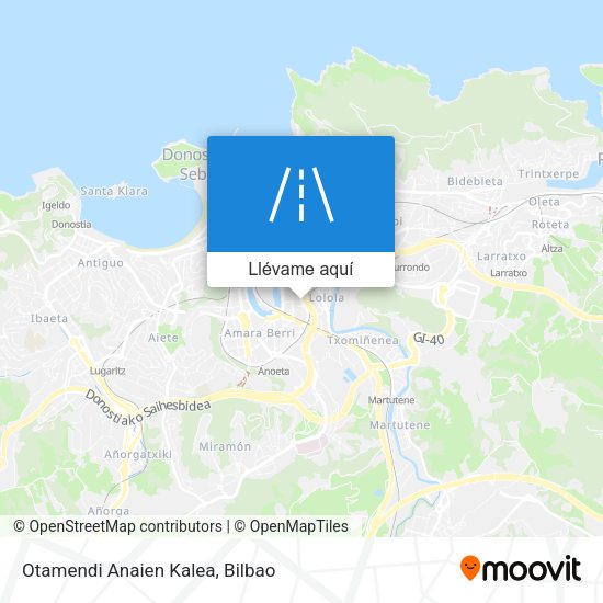 Mapa Otamendi Anaien Kalea