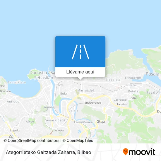 Mapa Ategorrietako Galtzada Zaharra