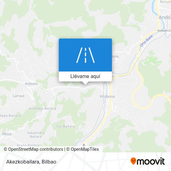 Mapa Akezkobailara