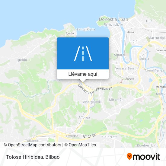 Mapa Tolosa Hiribidea