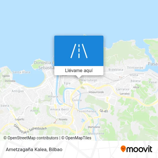 Mapa Ametzagaña Kalea