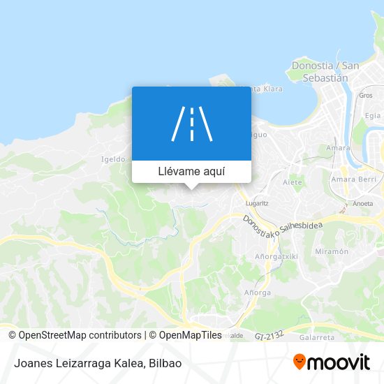 Mapa Joanes Leizarraga Kalea