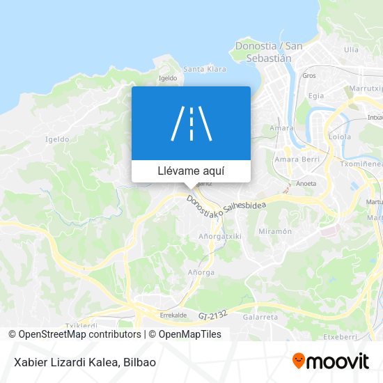 Mapa Xabier Lizardi Kalea