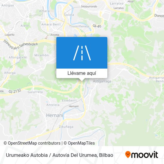 Mapa Urumeako Autobia / Autovía Del Urumea