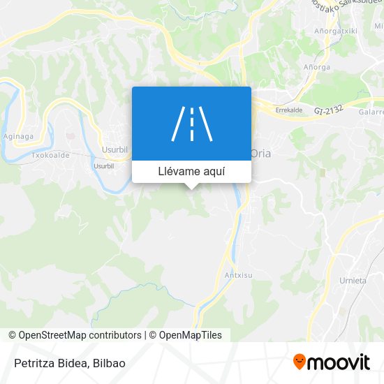 Mapa Petritza Bidea