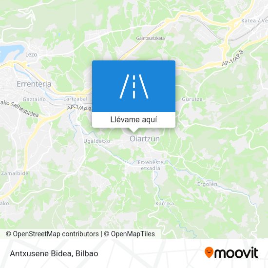 Mapa Antxusene Bidea