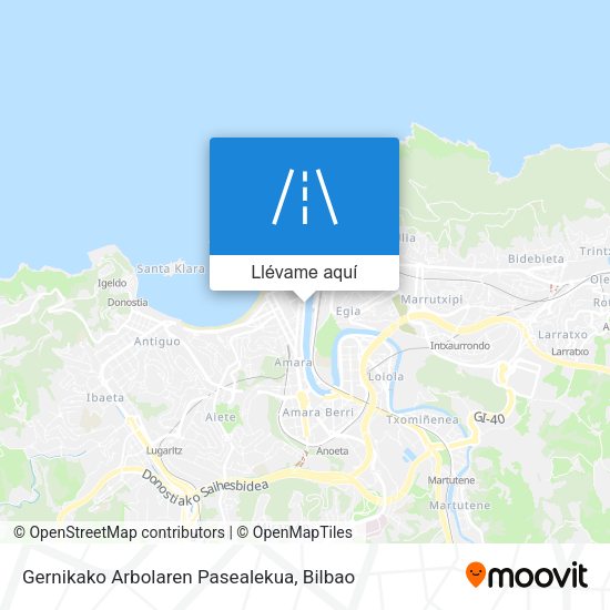 Mapa Gernikako Arbolaren Pasealekua