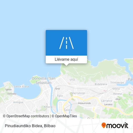 Mapa Pinudiaundiko Bidea