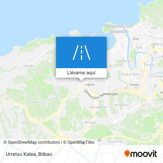 Mapa Urretxu Kalea
