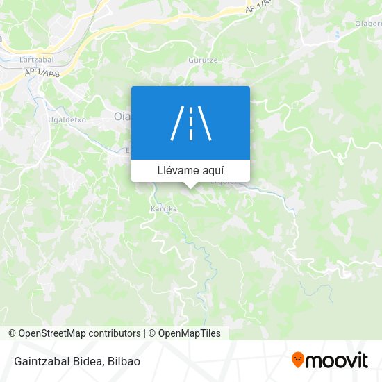 Mapa Gaintzabal Bidea