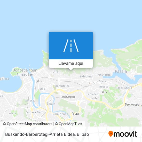 Mapa Buskando-Barberotegi-Arrieta Bidea