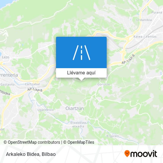 Mapa Arkaleko Bidea