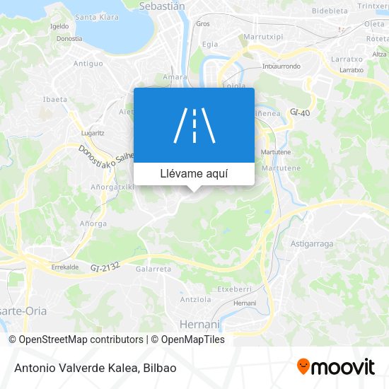 Mapa Antonio Valverde Kalea