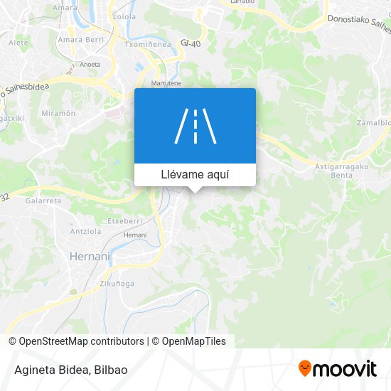 Mapa Agineta Bidea
