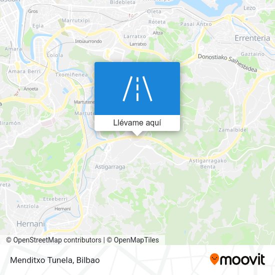 Mapa Menditxo Tunela