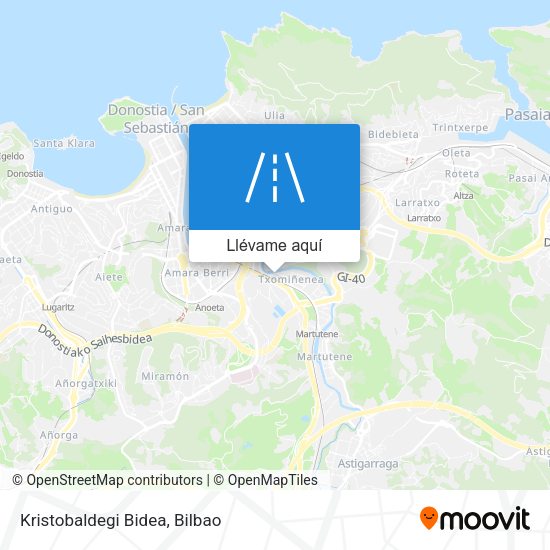 Mapa Kristobaldegi Bidea