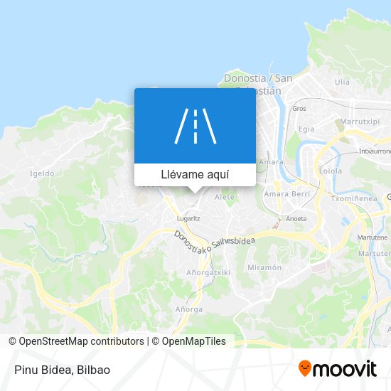 Mapa Pinu Bidea