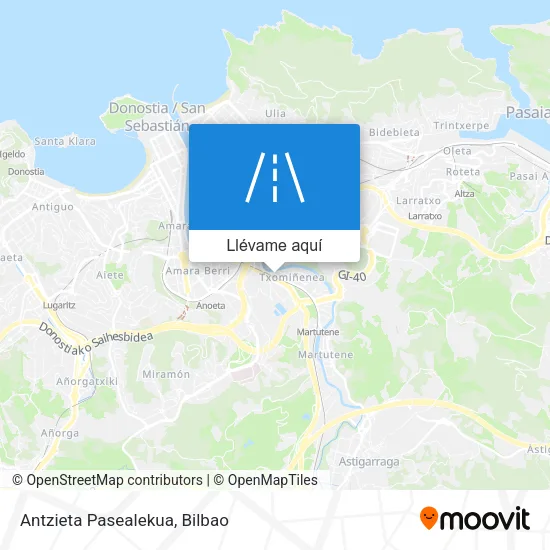 Mapa Antzieta Pasealekua