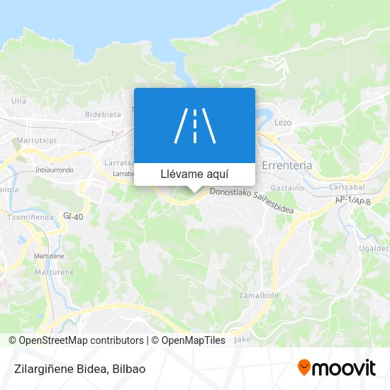 Mapa Zilargiñene Bidea