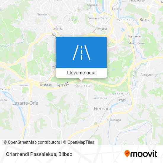 Mapa Oriamendi Pasealekua