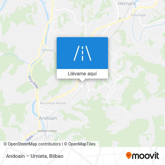 Mapa Andoain – Urnieta