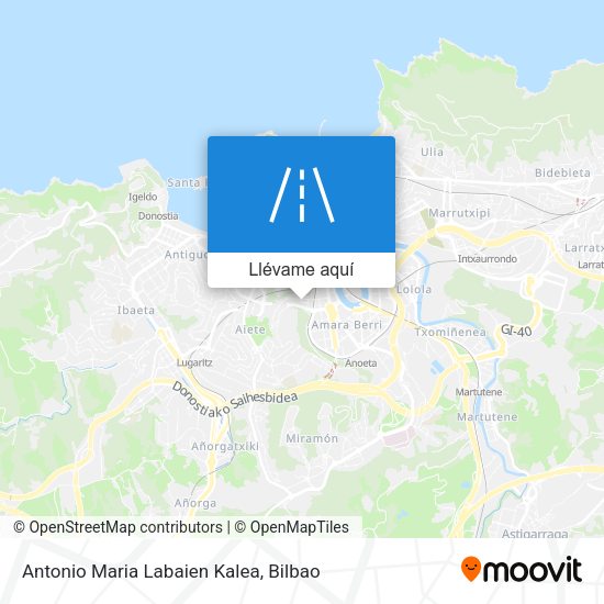 Mapa Antonio Maria Labaien Kalea