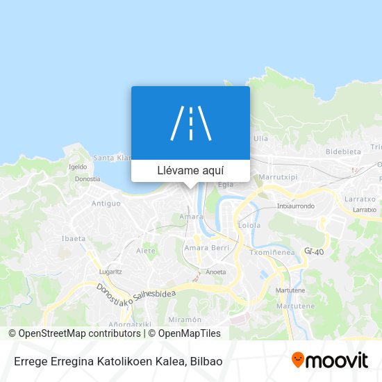 Mapa Errege Erregina Katolikoen Kalea