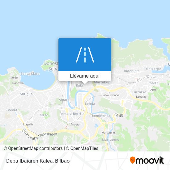 Mapa Deba Ibaiaren Kalea
