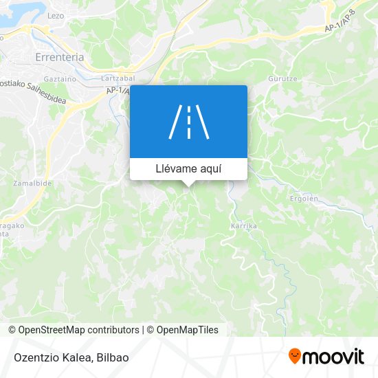 Mapa Ozentzio Kalea