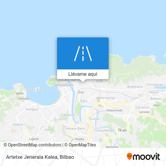 Mapa Artetxe Jenerala Kalea