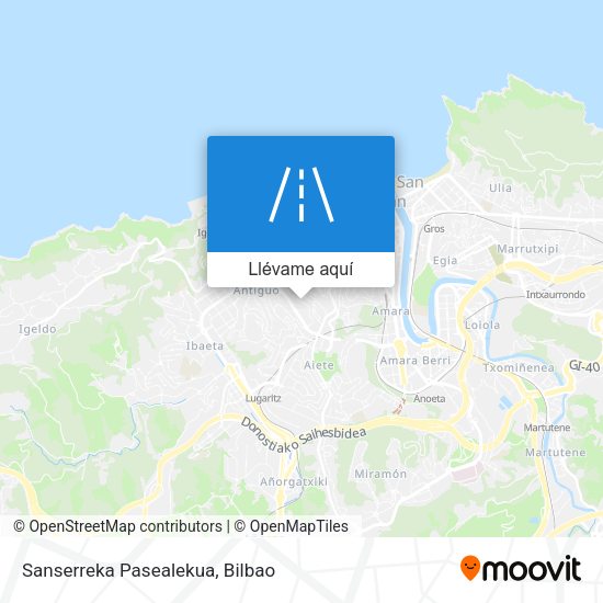 Mapa Sanserreka Pasealekua