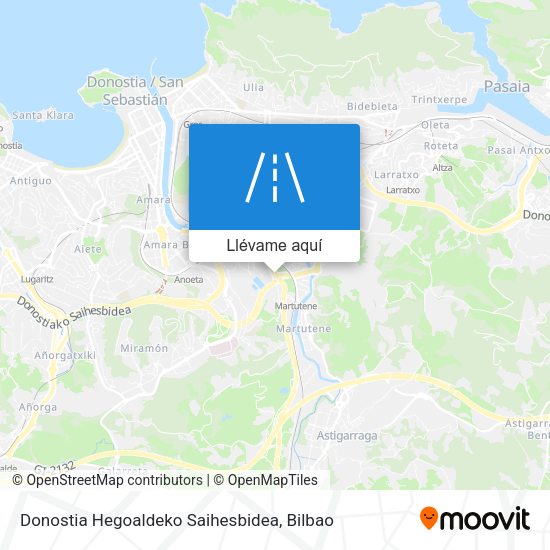 Mapa Donostia Hegoaldeko Saihesbidea