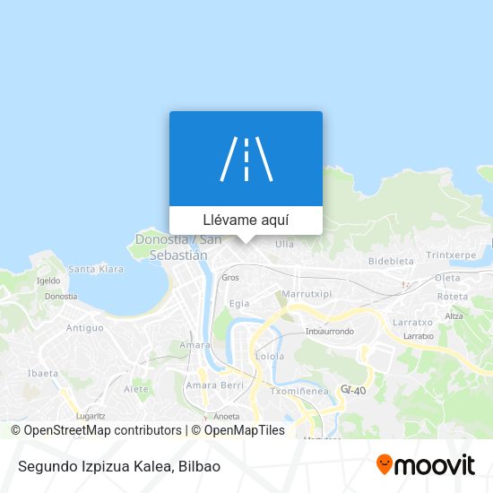 Mapa Segundo Izpizua Kalea