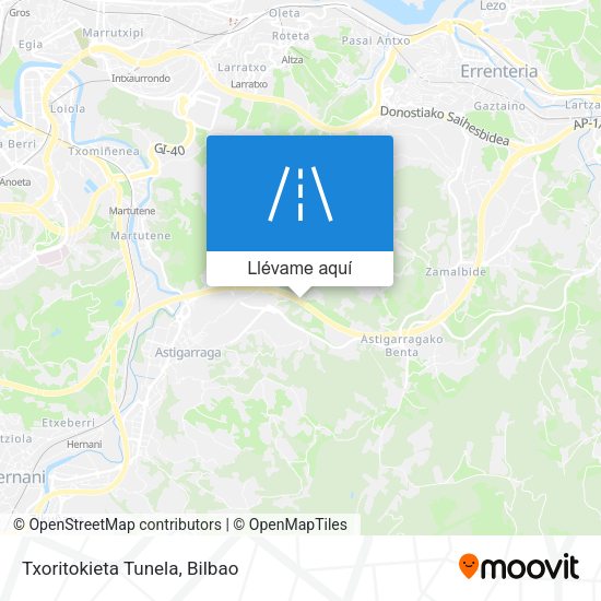 Mapa Txoritokieta Tunela