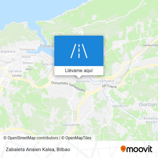 Mapa Zabaleta Anaien Kalea