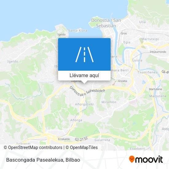 Mapa Bascongada Pasealekua