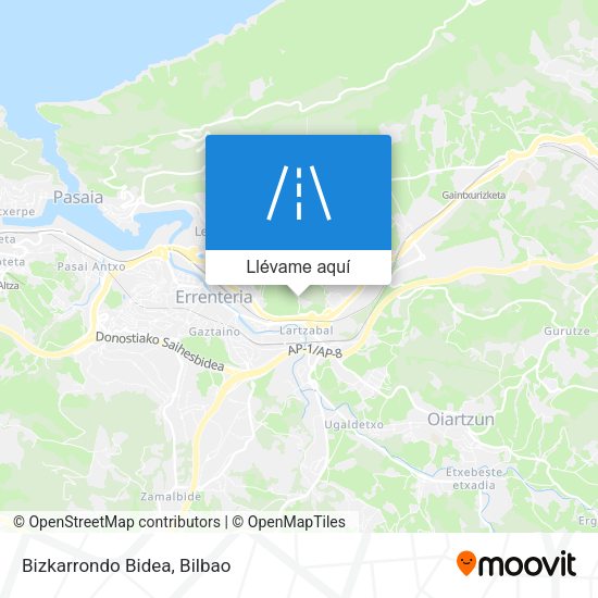 Mapa Bizkarrondo Bidea