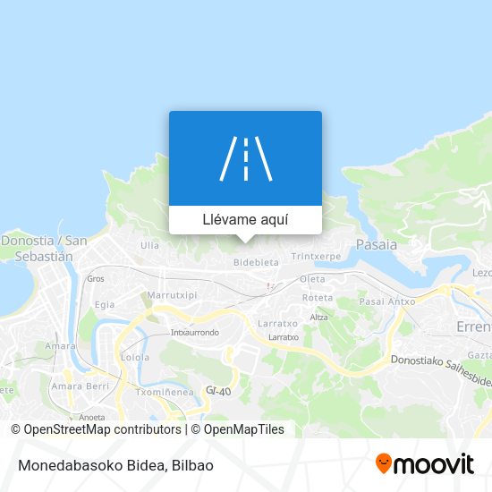 Mapa Monedabasoko Bidea