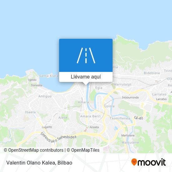 Mapa Valentin Olano Kalea