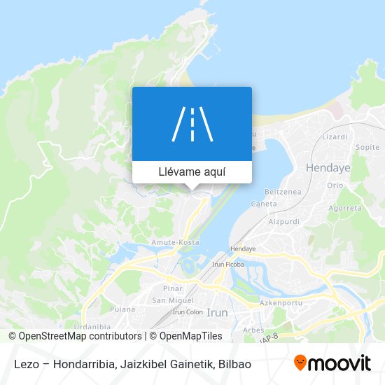 Mapa Lezo – Hondarribia, Jaizkibel Gainetik