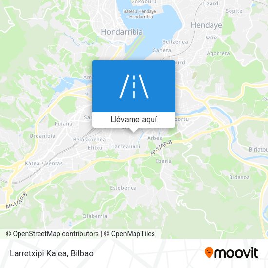 Mapa Larretxipi Kalea