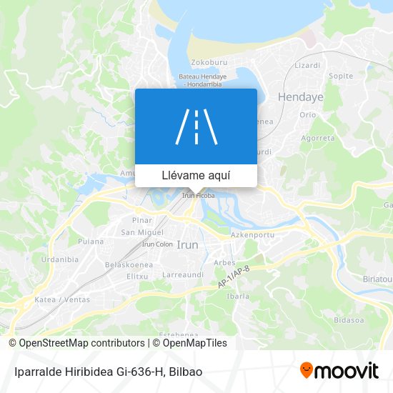 Mapa Iparralde Hiribidea Gi-636-H
