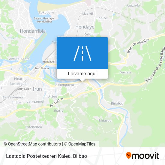 Mapa Lastaola Postetxearen Kalea