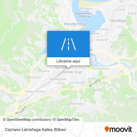 Mapa Cipriano Larrañaga Kalea