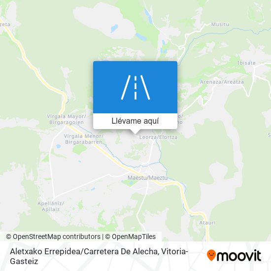 Mapa Aletxako Errepidea / Carretera De Alecha